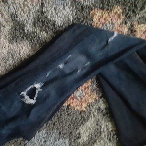 BEBE ripped flaire jeans